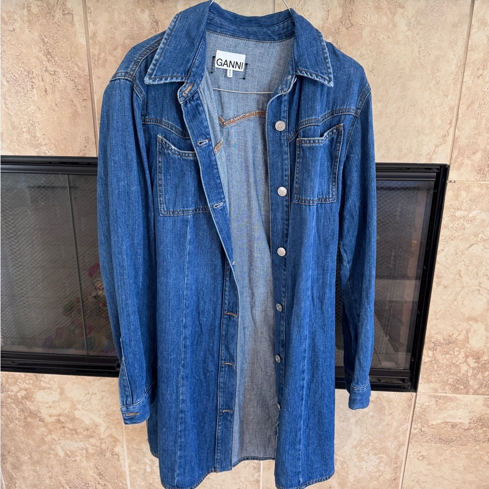 GANNI Women's Blue Denim Jacket/ Dress